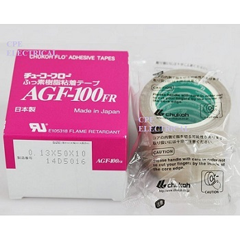 Băng keo chịu nhiệt PTFE CHUKOH AGF-100FR 0.18mmx50mmx10M